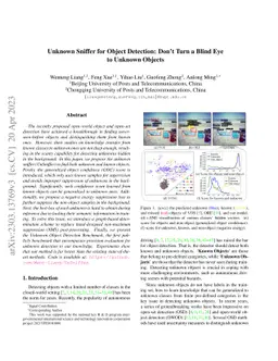 Unknown Sniffer for Object Detection: Don't Turn a Blind Eye to Unknown
  Objects
