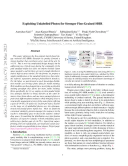 Exploiting Unlabelled Photos for Stronger Fine-Grained SBIR