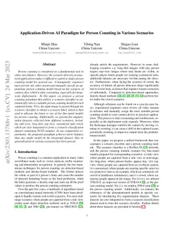 Application-Driven AI Paradigm for Person Counting in Various Scenarios
