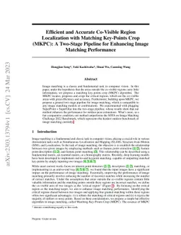Efficient and Accurate Co-Visible Region Localization with Matching
  Key-Points Crop (MKPC): A Two-Stage Pipeline for Enhancing Image Matching
  Performance