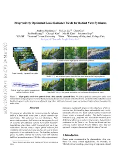 Progressively Optimized Local Radiance Fields for Robust View Synthesis