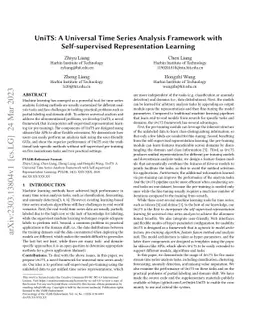 UniTS: A Universal Time Series Analysis Framework with Self-supervised
  Representation Learning
