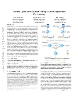 Toward Open-domain Slot Filling via Self-supervised Co-training