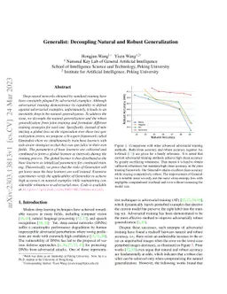 Generalist: Decoupling Natural and Robust Generalization