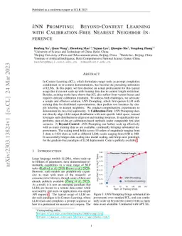 $k$NN Prompting: Beyond-Context Learning with Calibration-Free Nearest
  Neighbor Inference