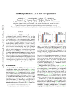 Hard Sample Matters a Lot in Zero-Shot Quantization