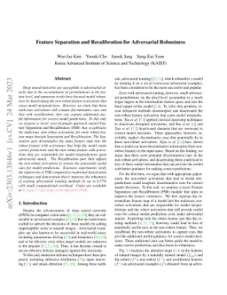 Feature Separation and Recalibration for Adversarial Robustness