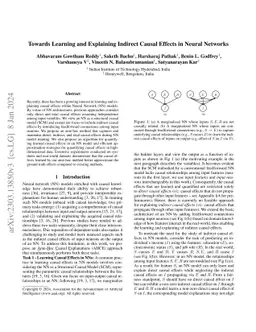 Towards Learning and Explaining Indirect Causal Effects in Neural
  Networks