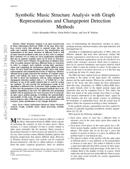 Symbolic Music Structure Analysis with Graph Representations and
  Changepoint Detection Methods