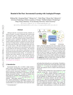 Remind of the Past: Incremental Learning with Analogical Prompts