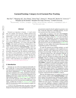 GarmentTracking: Category-Level Garment Pose Tracking