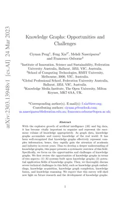 Knowledge Graphs: Opportunities and Challenges