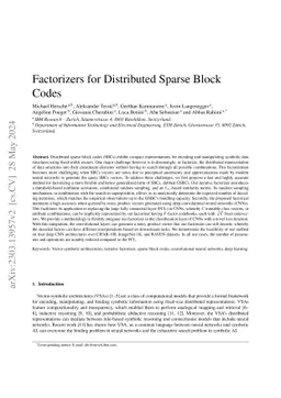 Factorizers for Distributed Sparse Block Codes