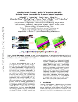 Bridging Stereo Geometry and BEV Representation with Reliable Mutual
  Interaction for Semantic Scene Completion