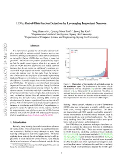 LINe: Out-of-Distribution Detection by Leveraging Important Neurons