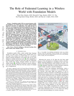 The Role of Federated Learning in a Wireless World with Foundation
  Models