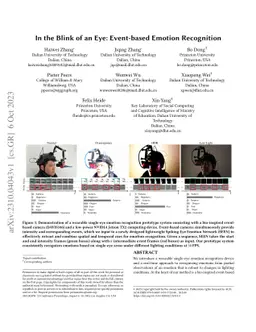 In the Blink of an Eye: Event-based Emotion Recognition