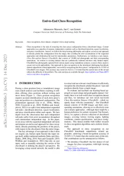 End-to-End Chess Recognition