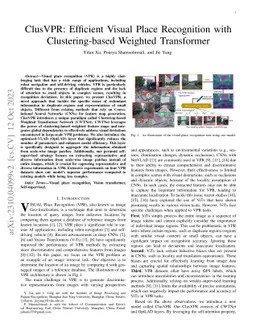 ClusVPR: Efficient Visual Place Recognition with Clustering-based
  Weighted Transformer