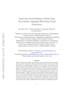 Improving Neural Radiance Field using Near-Surface Sampling with Point
  Cloud Generation