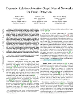 Dynamic Relation-Attentive Graph Neural Networks for Fraud Detection