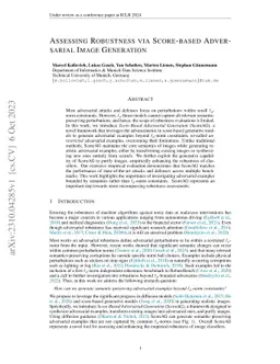 Assessing Robustness via Score-Based Adversarial Image Generation