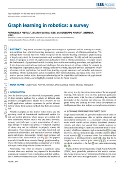 Graph learning in robotics: a survey