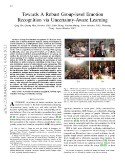 Towards A Robust Group-level Emotion Recognition via Uncertainty-Aware Learning