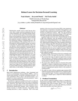 Robust Losses for Decision-Focused Learning