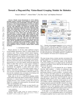 Toward a Plug-and-Play Vision-Based Grasping Module for Robotics