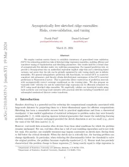 Asymptotically free sketched ridge ensembles: Risks, cross-validation,
  and tuning
