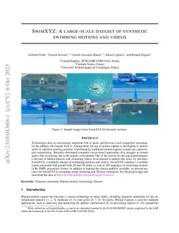 SwimXYZ: A large-scale dataset of synthetic swimming motions and videos