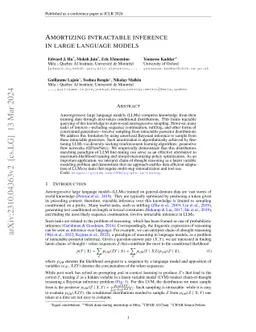Amortizing intractable inference in large language models