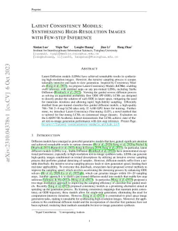 Latent Consistency Models: Synthesizing High-Resolution Images with
  Few-Step Inference