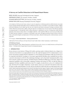 A Survey on Conflict Detection in IoT-based Smart Homes