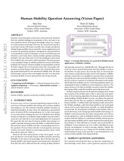 Human Mobility Question Answering (Vision Paper)
