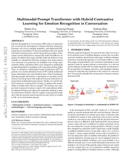 Multimodal Prompt Transformer with Hybrid Contrastive Learning for
  Emotion Recognition in Conversation