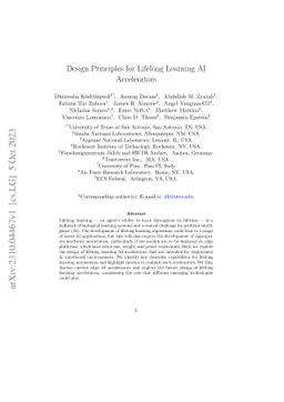 Design Principles for Lifelong Learning AI Accelerators