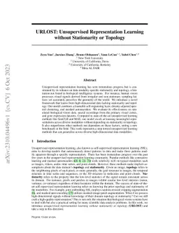 URLOST: Unsupervised Representation Learning without Stationarity or Topology