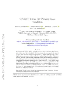 VTON-IT: Virtual Try-On using Image Translation
