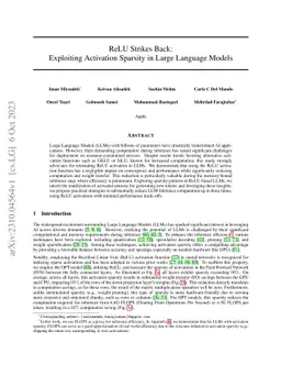 ReLU Strikes Back: Exploiting Activation Sparsity in Large Language
  Models