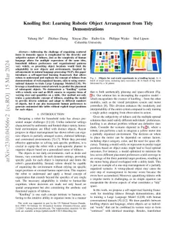 Knolling Bot: Teaching Robots the Human Notion of Tidiness