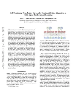 Self-Confirming Transformer for Belief-Conditioned Adaptation in Offline Multi-Agent Reinforcement Learning