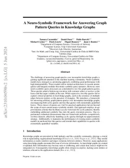 A Neuro-Symbolic Framework for Answering Graph Pattern Queries in
  Knowledge Graphs