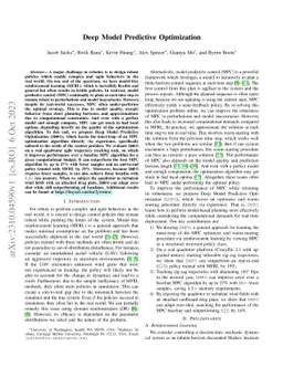 Deep Model Predictive Optimization