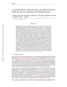 A Topological Perspective on Demystifying GNN-Based Link Prediction
  Performance