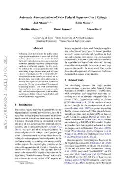 Automatic Anonymization of Swiss Federal Supreme Court Rulings