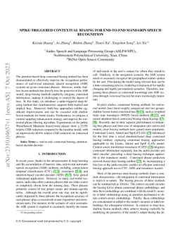 Spike-Triggered Contextual Biasing for End-to-End Mandarin Speech
  Recognition