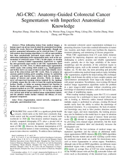 AG-CRC: Anatomy-Guided Colorectal Cancer Segmentation in CT with
  Imperfect Anatomical Knowledge