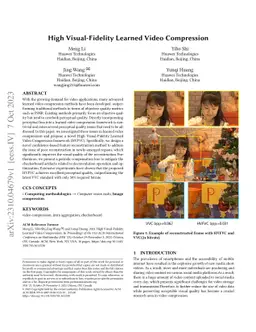 High Visual-Fidelity Learned Video Compression